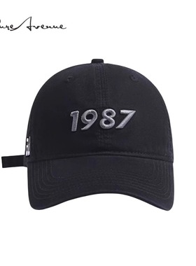 【正品现货】Bure Avenue1987刺绣复古棒球帽子简约鸭舌帽男女潮