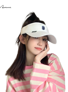 Bure Avenue鸭舌空顶帽子女潮夏季户外运动跑步百搭遮脸棒球帽男