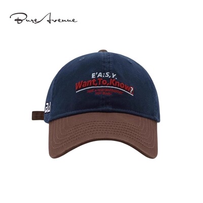 【正品现货】Bure Avenue字母刺绣棒球帽子拼色帽檐鸭舌帽男女潮
