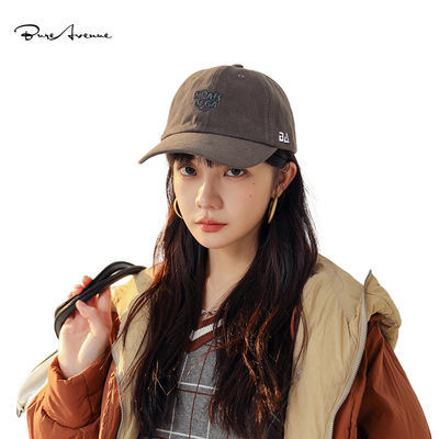 Bure Avenue夏季防晒软顶水洗鸭舌帽男美式复古遮阳大头围棒球帽