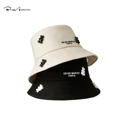 Bure Avenue网红小众款潮流轻奢小熊渔夫帽街头情侣出游遮阳盆帽