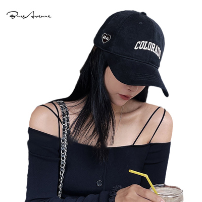 Bure Avenue美式网红复古字母棒球帽气质显脸小鸭舌帽百搭显瘦帽
