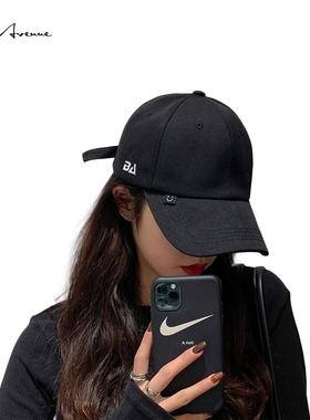 Bure Avenue鸭舌帽女夏新款时尚显脸小潮流百搭户外棒球帽笑脸帽