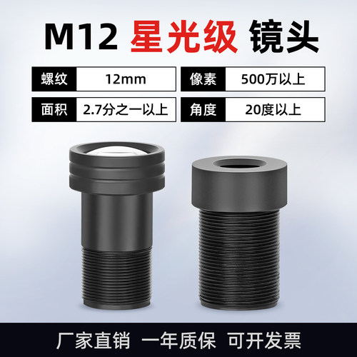 星光级低照度大光圈F1.0M12镜头