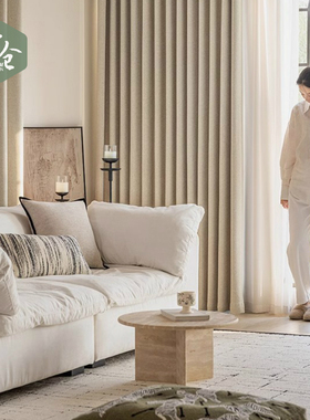 帘仓美拉德法式中古风窗帘高级感雪尼尔客厅卧室环保遮光窗帘定制