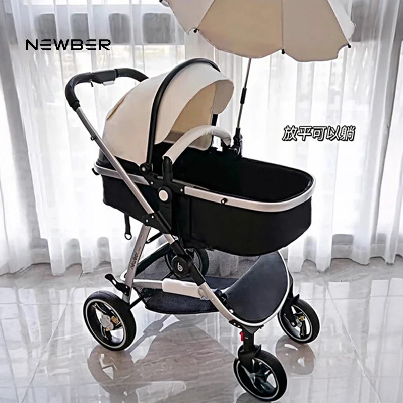 newber纽贝尔婴儿车可坐躺0到3岁轻便折叠高景观新生婴幼儿手推车
