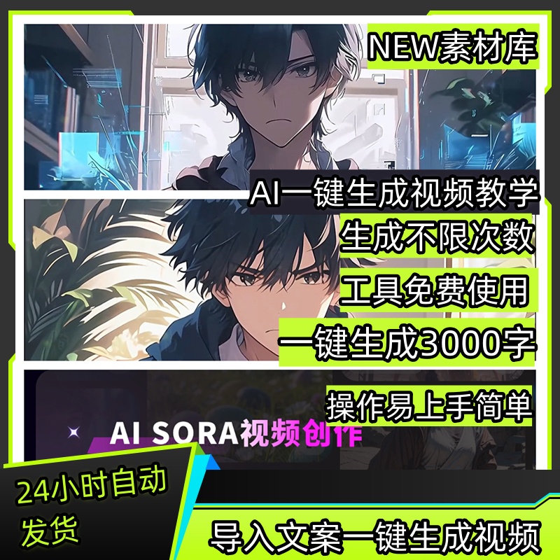 AI小说推文漫画一键生成全套教程授权平台指令原创素材库对接教程