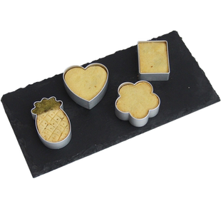 凤梨酥模具10个装做菠萝型长方形铝合金饼干模压平器压模压板烘焙