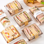 三明治包装盒肉松小贝雪媚娘盒泡芙盒子西点蛋糕卷甜品打包盒防油