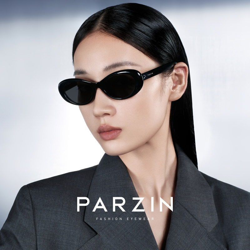 帕森窄框太阳镜女款 个性复古猫眼墨镜高清防晒修颜亲肤板材91712