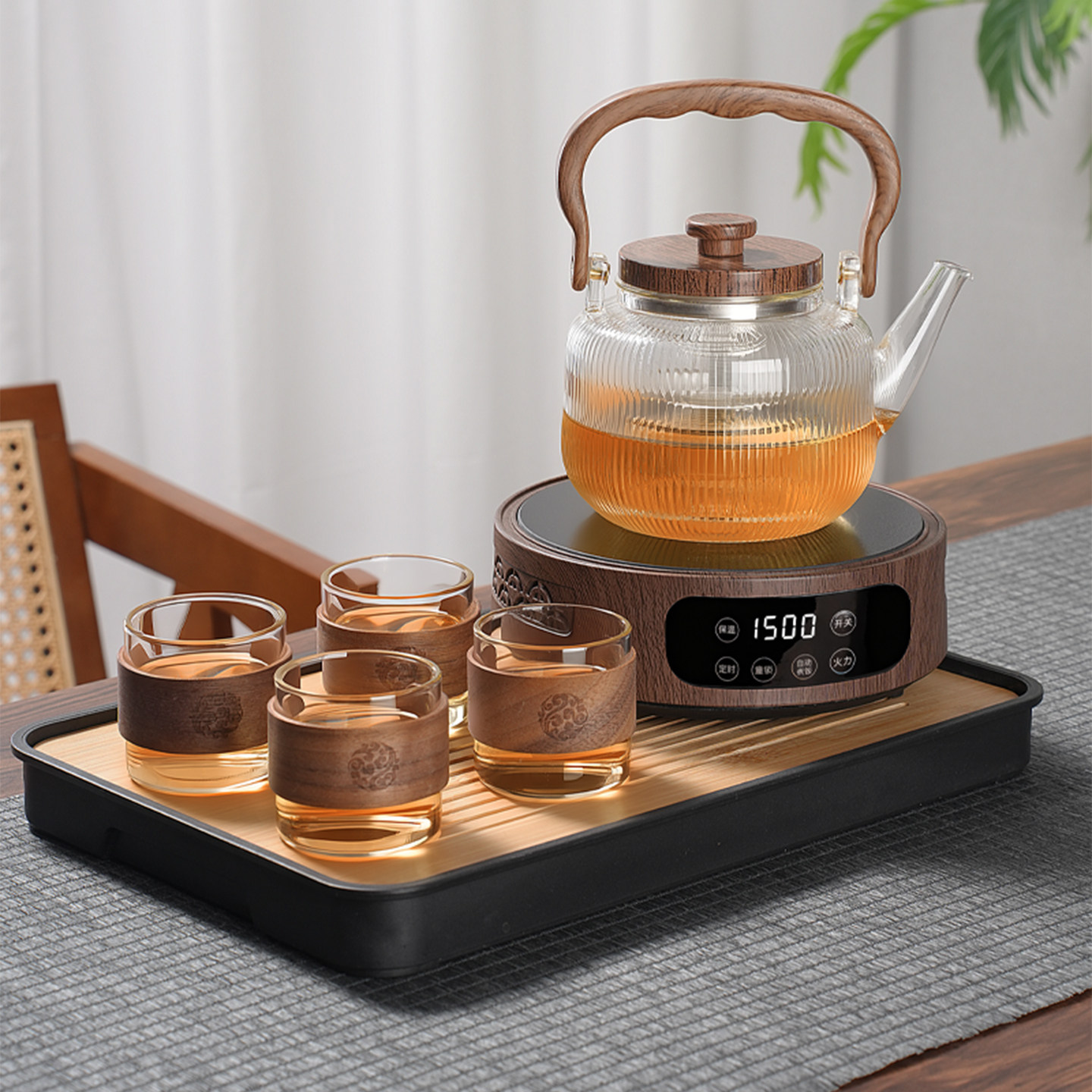 2026新款茶具套装玻璃蒸煮茶壶烧水壶家用提梁围炉煮茶器电陶炉,餐饮具,煮茶炉,淘宝优惠券,粉丝福利购,淘宝优惠卷