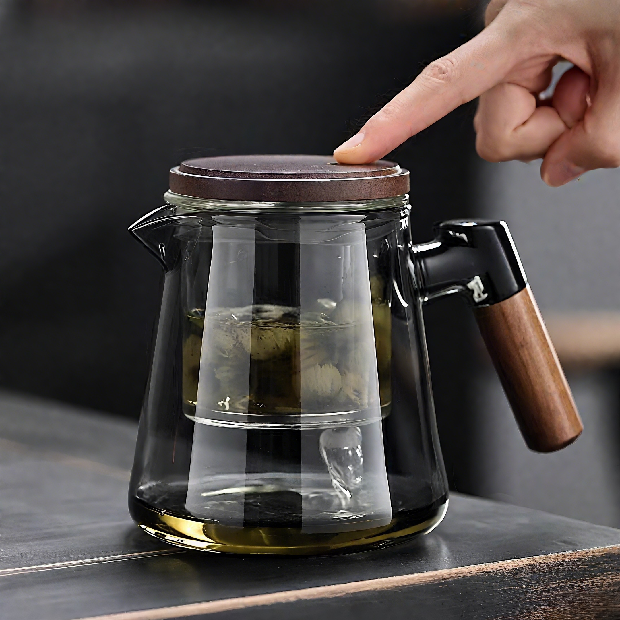 玻璃飄逸杯泡茶壺茶水分離杯