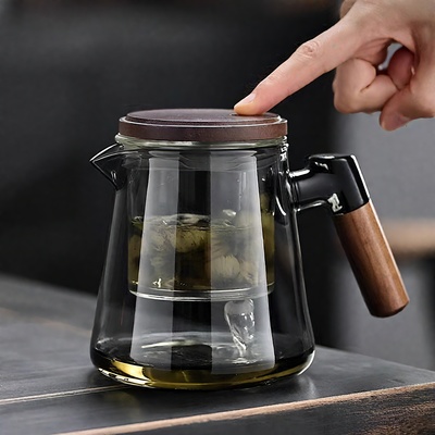 玻璃飘逸杯泡茶壶茶水分离杯