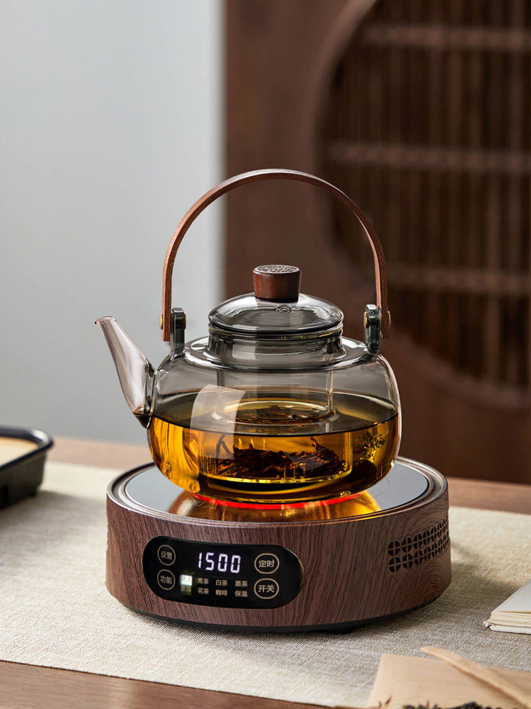 电陶炉煮茶壶2025新款家用玻璃泡茶壶套装耐热泡茶器功夫茶具茶盘
