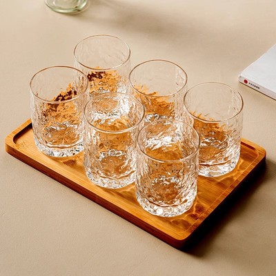 家用玻璃杯套装耐高温透明杯子