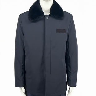 冬季男款行政夹克款羽绒服内胆可拆卸毛领一体90白鸭绒冬季外套