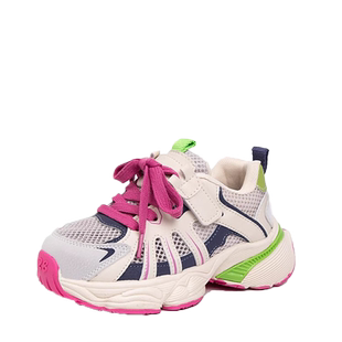 女童夏季运动鞋2025新款儿童网鞋透气网面老爹鞋休闲女宝鞋子夏款
