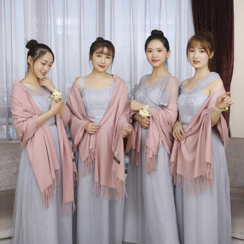 大码伴娘礼服女2019冬季 胖mm肥200斤显瘦姐妹团伴娘服新款姊妹裙|ruв категории Женская одежда, Cвадебные платья, платье/вечернее платье - от Buy2taobao.com для оказания профессиональной услуги покупки агента Taobao