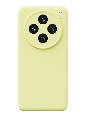 ins奶黄色不粘毛适用vivox200手机壳软糯vivo x100pro真液态硅胶ultra曲屏iqoo13专用x100s高级感x90pro防摔