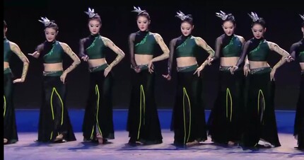 《夜竹朝露》傣族舞蹈中国舞民族表演服包臀裙艺考服毕业专场演出