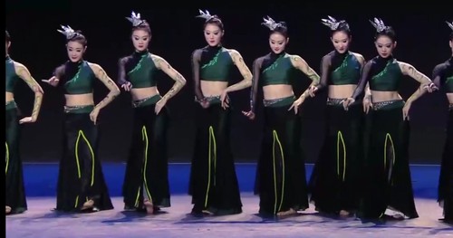 《夜竹朝露》傣族舞蹈中国舞民族表演服包臀裙艺考服毕业专场演出