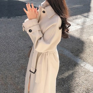 中长款 夹棉加厚2022冬季 韩版 最新 宽松显瘦毛呢外套女秋呢子大衣 款
