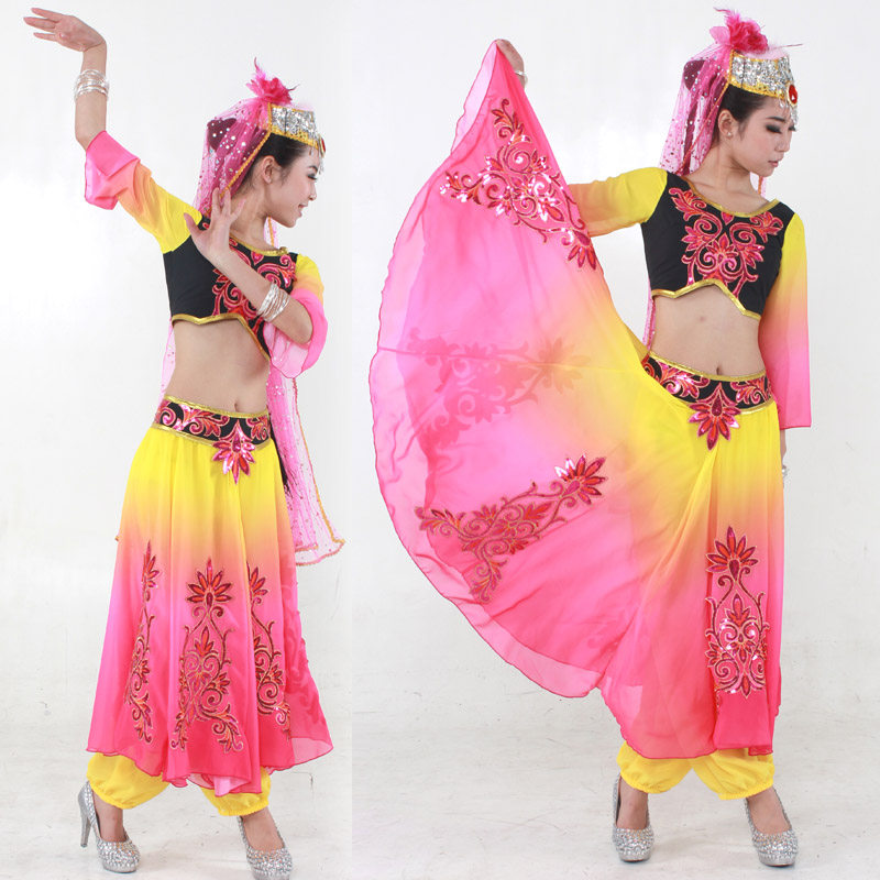 2021新款/达坂城的姑娘新疆舞蹈服装/表演出服装舞台少数民族辫子