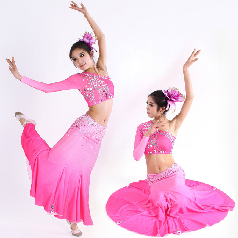 2024花儿傣族舞蹈演出服装比赛/舞台民族服装/女桃李杯孔雀舞女士