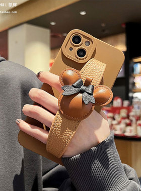 潮牌米奇腕带适用小米12手机壳11/10s红米note12pro/9软k50女k40s