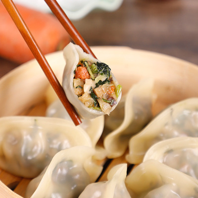 100元香菇青菜素馅饺子素天下