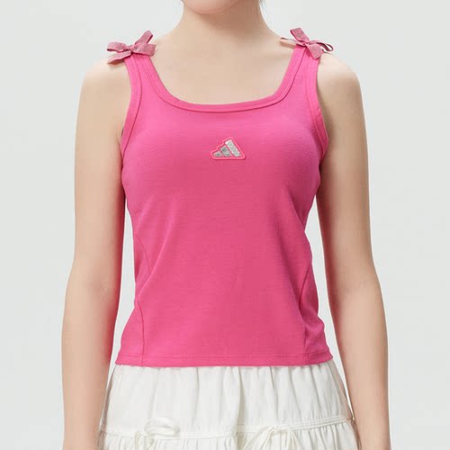 Adidas阿迪达斯26年女子蝴蝶结运动休闲背心KS0043 KS0044 KS5318