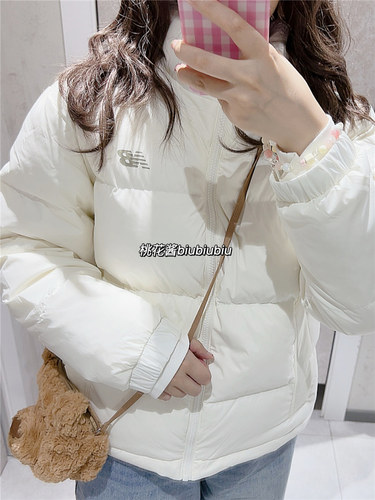 NB秋冬女经典白色黑色短款羽绒服