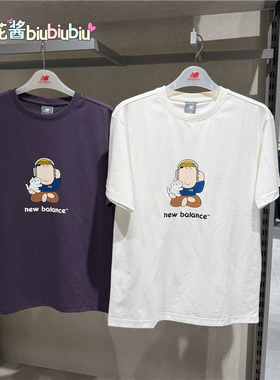 NEW BALANCE/NB2025夏休闲圆领纯棉卡通联名短袖T恤男女AMT52346