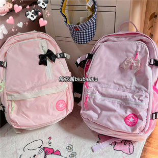 Converse匡威樱花浅粉色双背包学生书包 10021019-A02 10017270