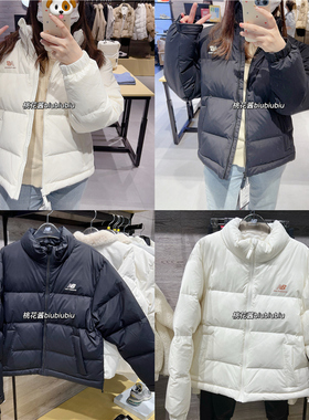 New Balance女子短款经典黑白色NB羽绒服AWJ24317-BK AWJ34303CIC