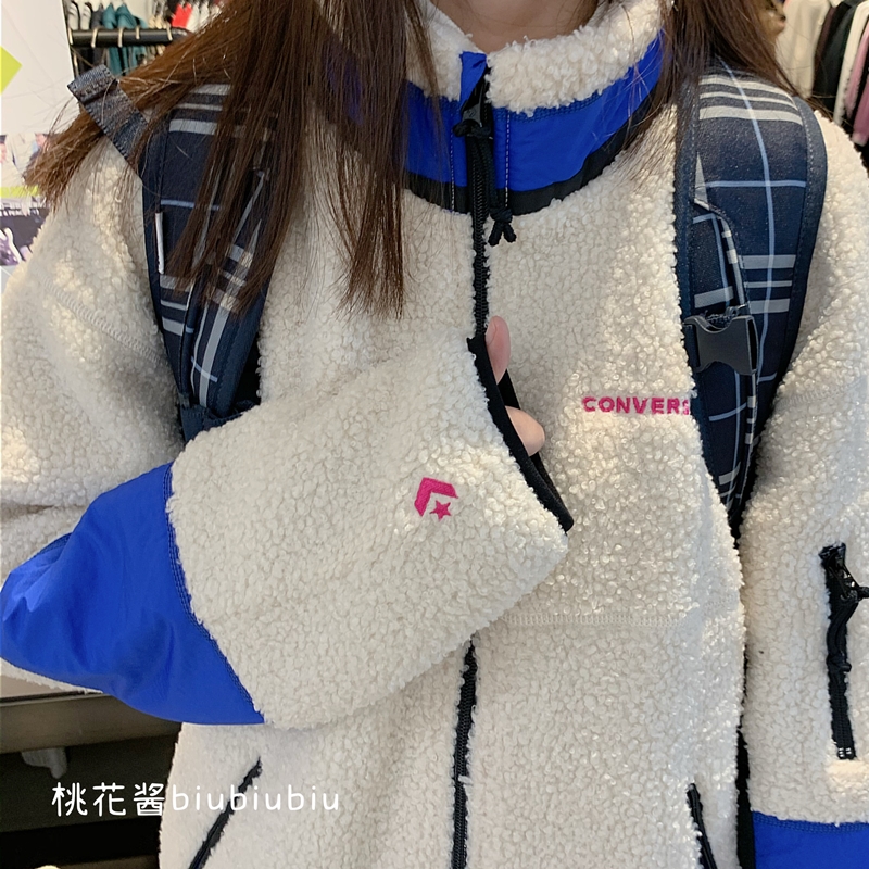 converse匡威摇粒羊羔绒撞色外套