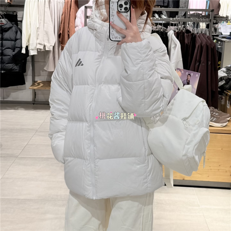 阿迪达斯经典款保暖连帽羽绒服