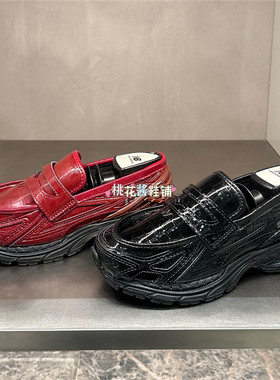 NEW BALANCE 25年女子复古乐福鞋酒红黑色运动休闲鞋U1906LCS/LCR
