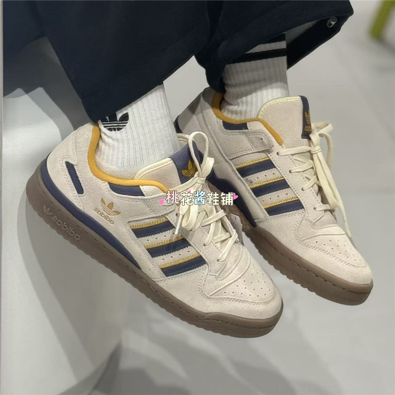 Adidas阿迪达斯三叶草篮球风板鞋25冬中性FORUM low运动鞋 JQ2655