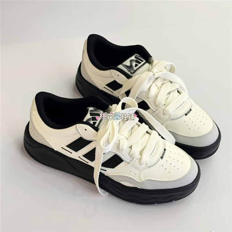 Adidas阿迪达斯男女款Lite ShuffleSPW FTW黑白运动休闲鞋KH9022