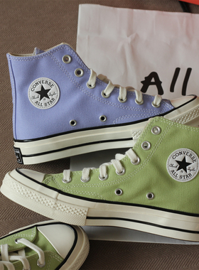 Converse匡威1970s23夏季新款苹果绿蓝紫高帆布鞋A04585c A03449c