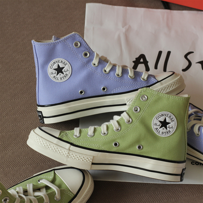 匡威1970s苹果绿蓝紫色高帮帆布