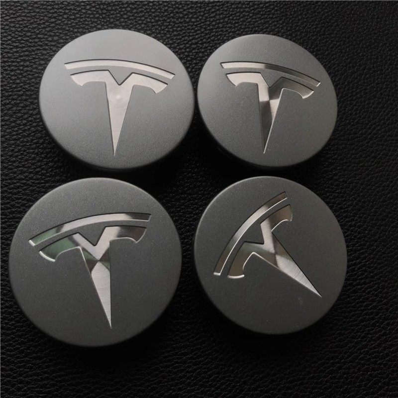 特斯拉model3SXY轮毂盖新3螺丝帽改装TeslaY19寸轮胎中心黑色标志