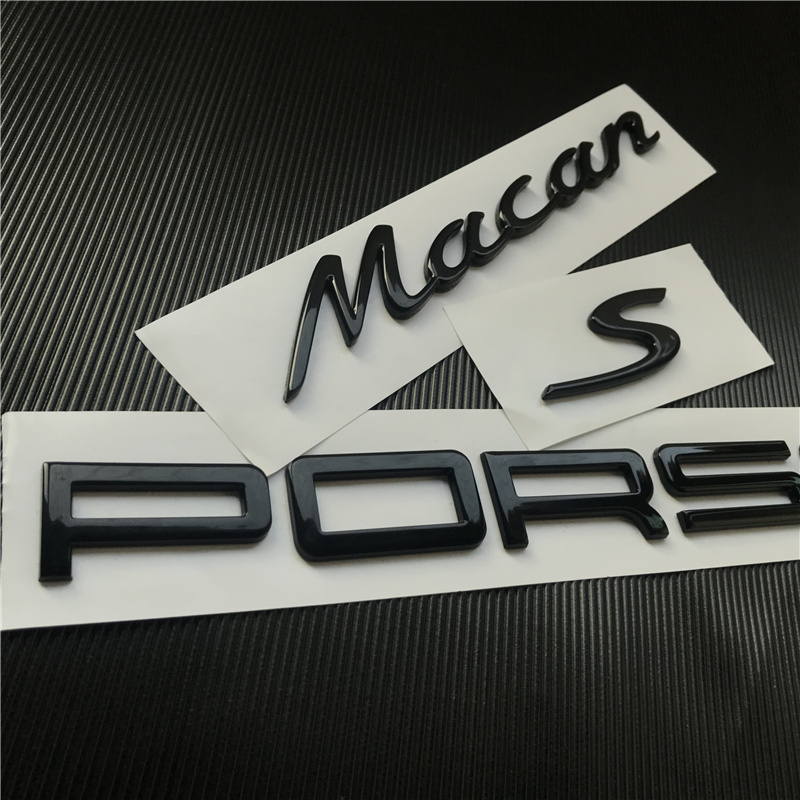 适用于保时捷macanS尾标 PORSCHE迈凯字母车标玛卡车后英文字标志