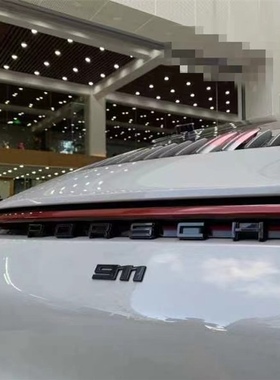 新款保时捷992车标911尾标carrera4S连体字母Turbo后备箱个性标识