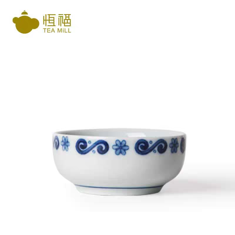 恒福功夫茶具正品 青花陶瓷绘画品杯 梅乐单杯客用品茗茶具