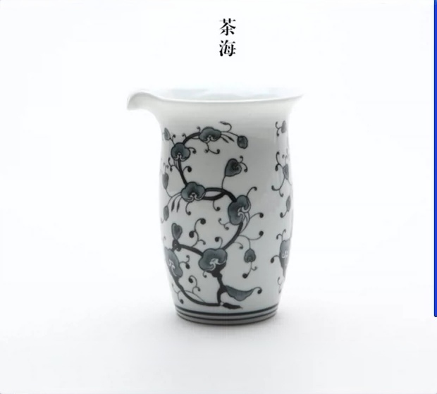 恒福功夫茶具正品富贵青花吉祥灵芝陶瓷茶海公道杯零配件