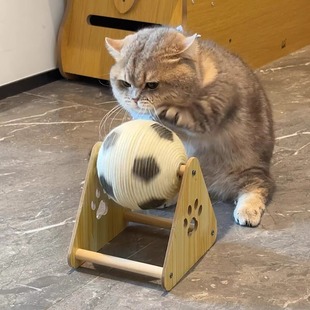 猫抓板耐磨不掉屑剑麻球自嗨磨爪神器防猫抓沙发保护猫咪玩具 立式