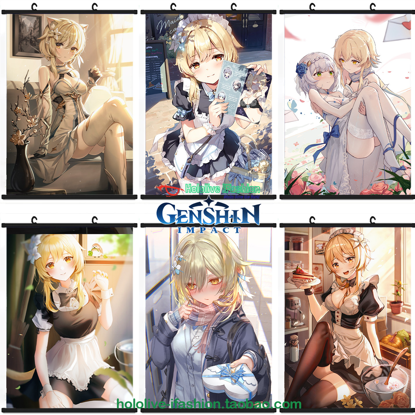 原神 荧 旅行者 lumine 定制米哈游防水艺术布油画布动漫挂画海报