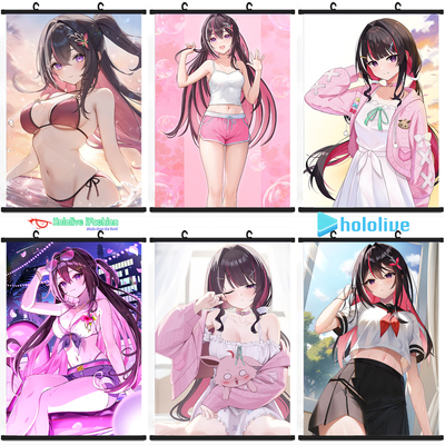Hololive AZKi挂画 虚拟主播海报定制Vtuber油画布美少女周边